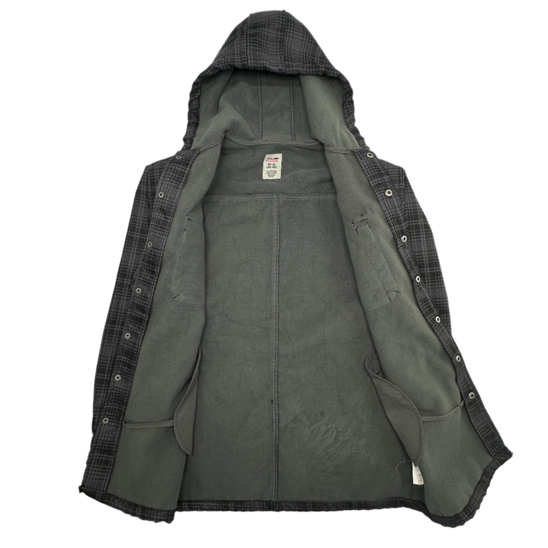 Dickies Hooded Snap Front Fleece Lined Jacket - Mens Medium
