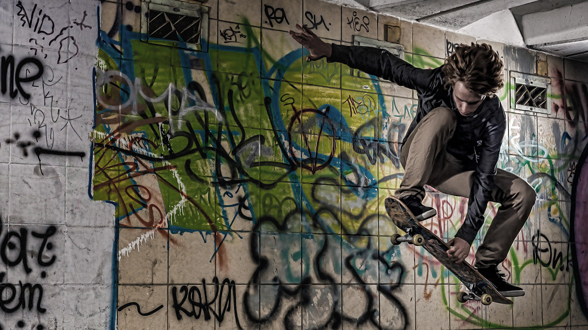 Photo of man skateboarding