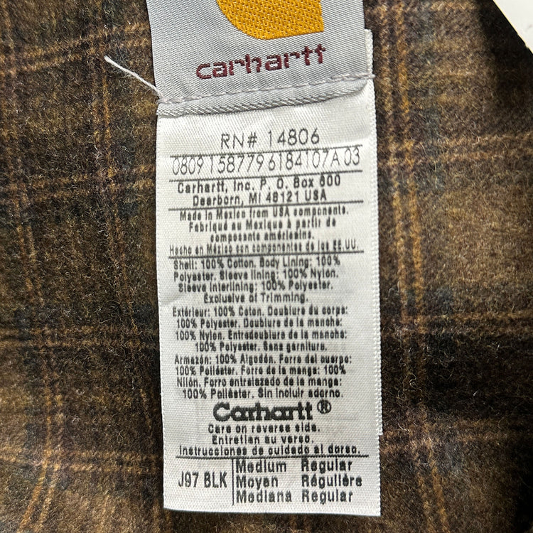 Carhartt J97 BLK Black Blanket Lined Detroit Jacket NWT - Medium Great Lakes Reclaimed Denim