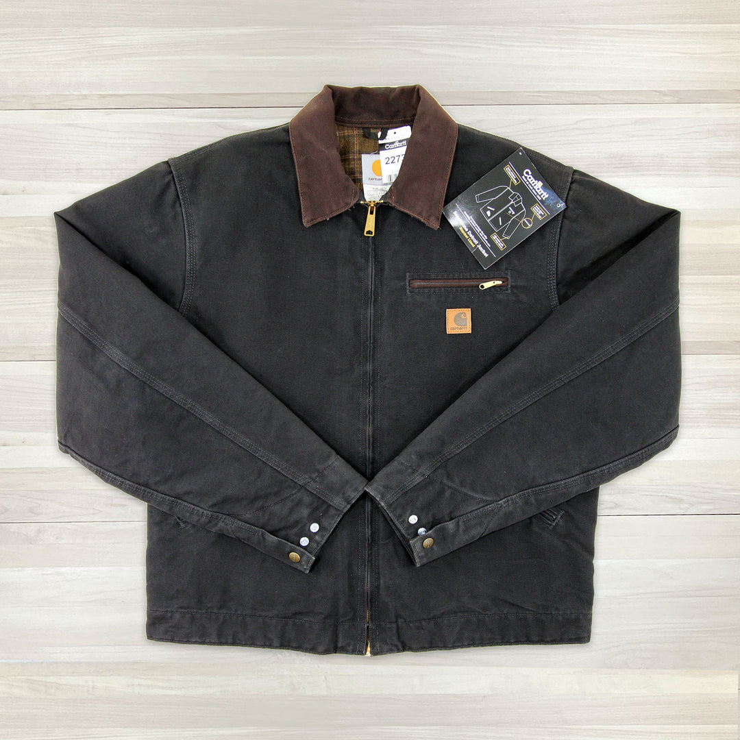 Carhartt J97 BLK Blanket Lined Detroit Jacket NWT - Large Tall Great Lakes Reclaimed Denim