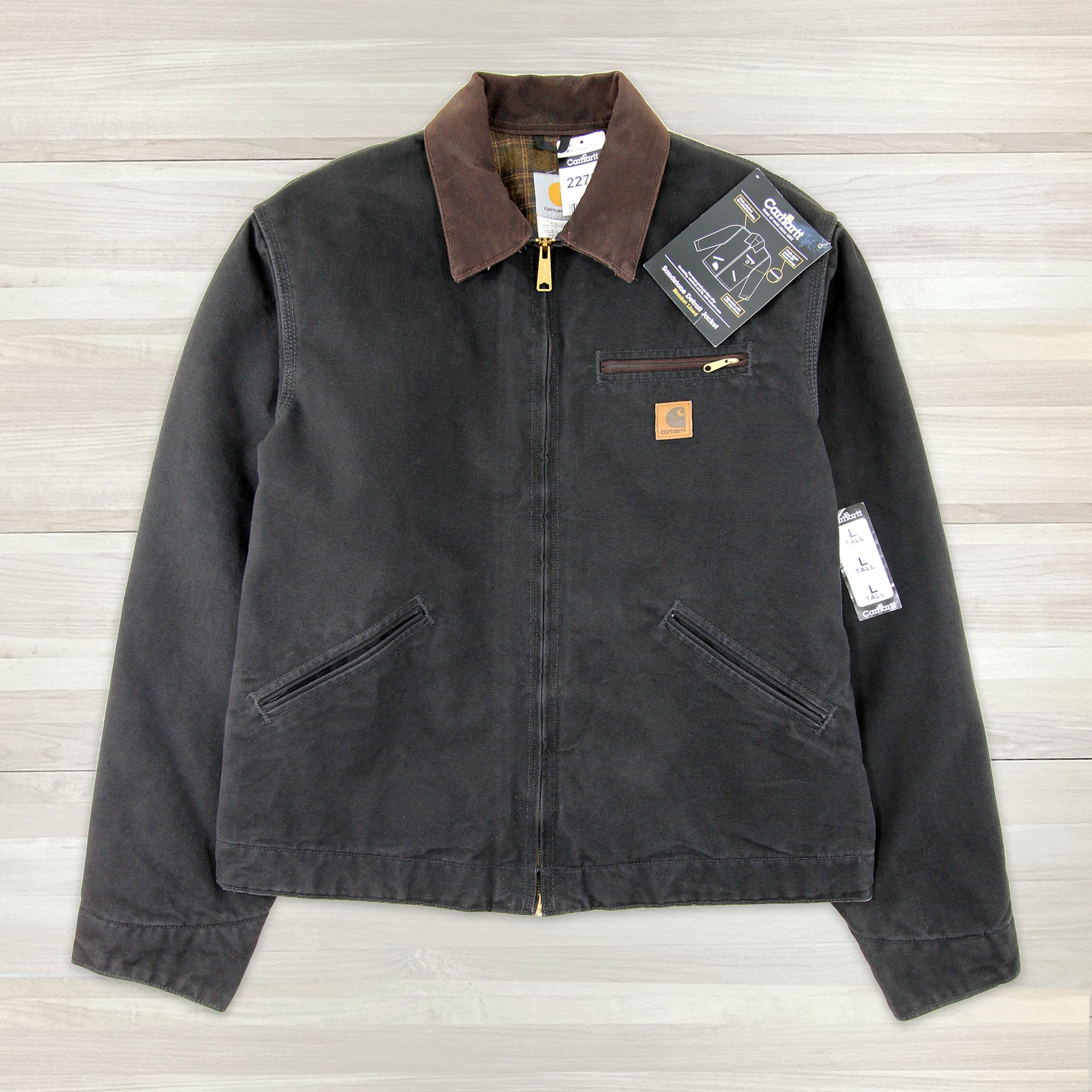 Carhartt J97 BLK Blanket Lined Detroit Jacket NWT LT Great lakes Reclaimed Denim Great Lakes Reclaimed Denim