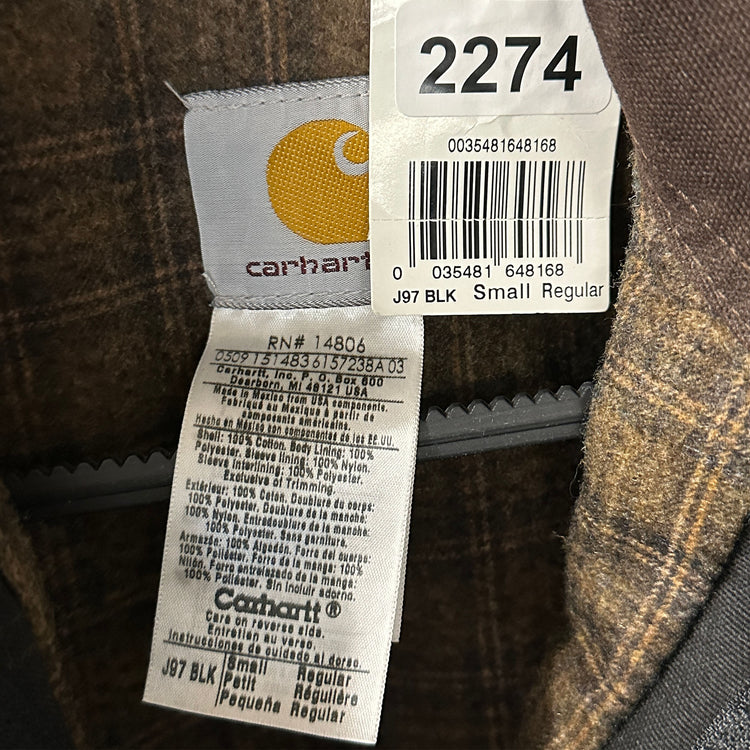 Carhartt J97 BLK Blanket Lined Detroit Jacket NWT - Small Great Lakes Reclaimed Denim