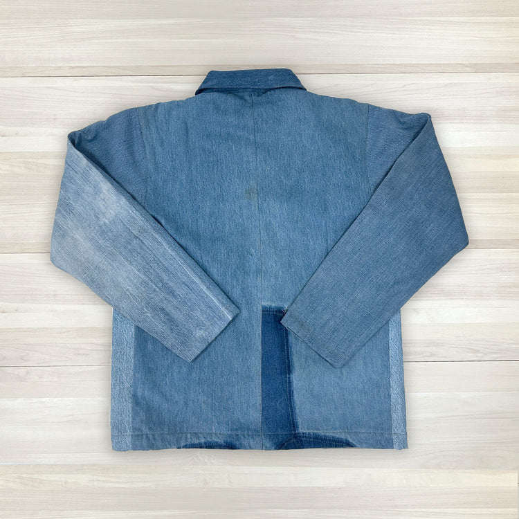 Chore Coat Made From Recycled Carhartt Work Jeans - Small Great Lakes Reclaimed Denim