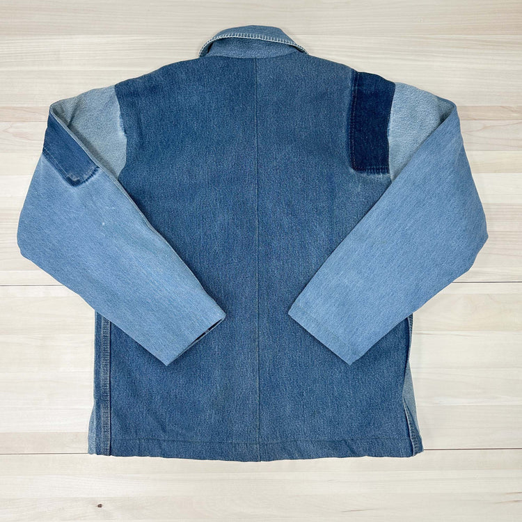 Chore Coat Made From Recycled Work Jeans - Large Great Lakes Reclaimed Denim