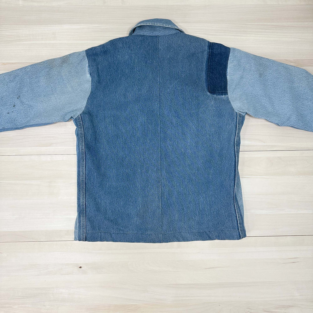 Chore Coat Made From Recycled Work Jeans - Large Great Lakes Reclaimed Denim