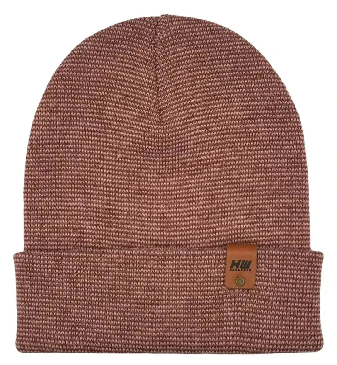 HAAKWEAR Classic Fusion Cuffed Beanie - Burgundy / Pink, Made in USA