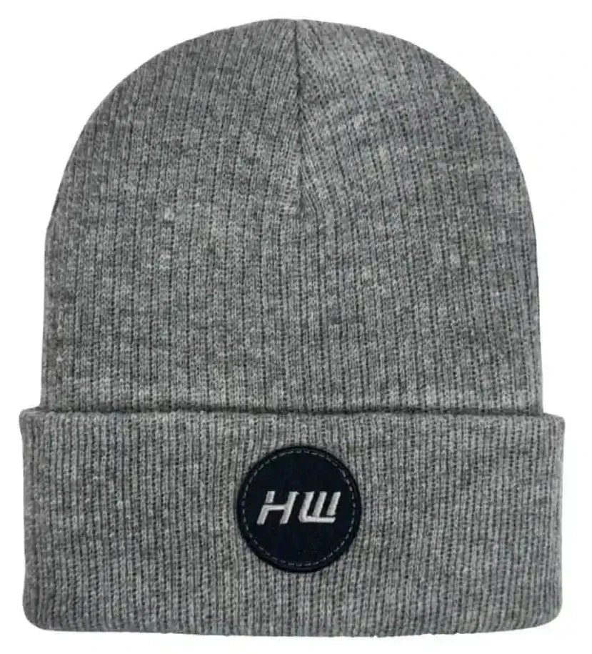 HAAKWEAR Cuffed Wide Ribbed Striped Beanie / Hat, Limited Edition - Made in USA Koala Gray