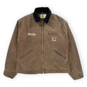Vintage Carhartt J43 CHT Blanket-Lined Sandstone Duck Detroit Jacket - Chestnut Brown - XL Great Lakes Reclaimed Denim