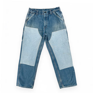 Thrashed Custom Double Knee Carhartt FR Carpenter Jeans - 34x32 Great Lakes Reclaimed Denim