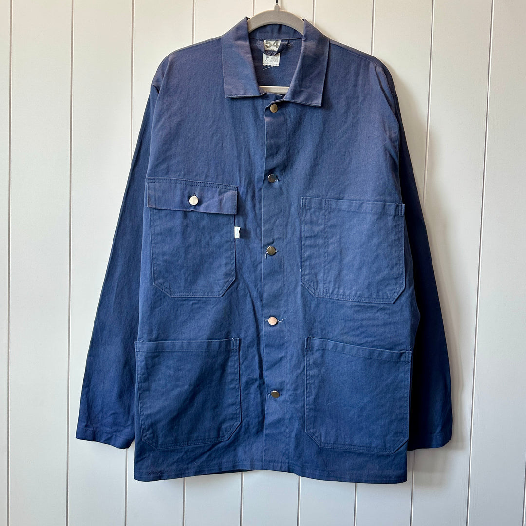 Vintage Blue European Cotton Chore Jacket - XL