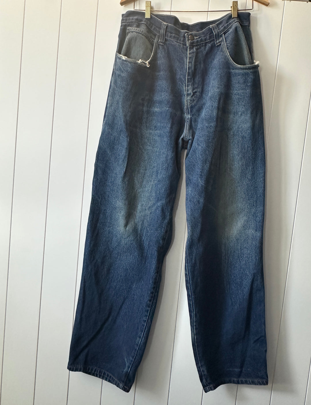 Vintage Worn Y2K Baggy Carpenter Jeans  - Measured Size: 34x33