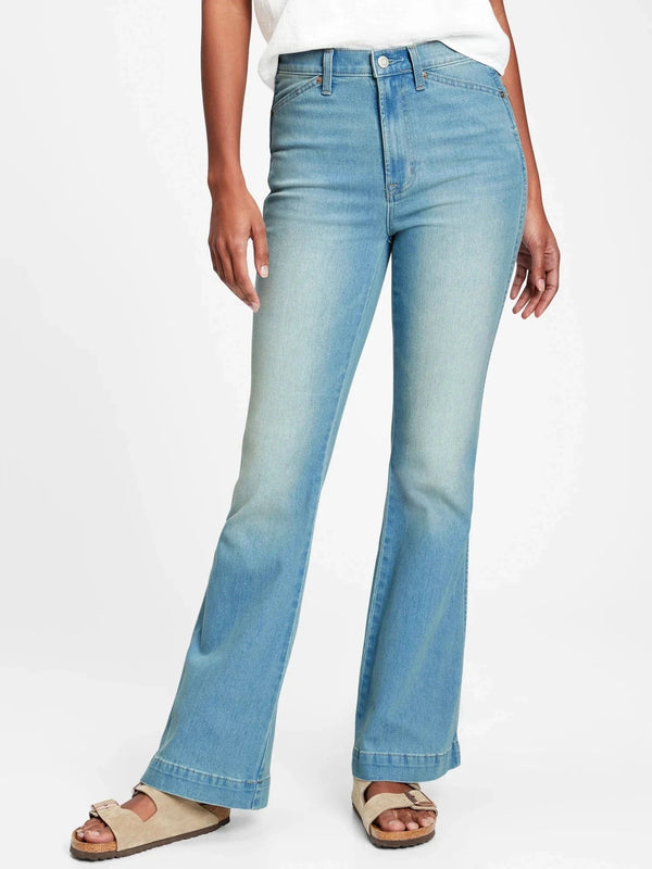 Gap Factory High Rise Flare Jeans - Women's - New with Tags Great Lakes Reclaimed Denim