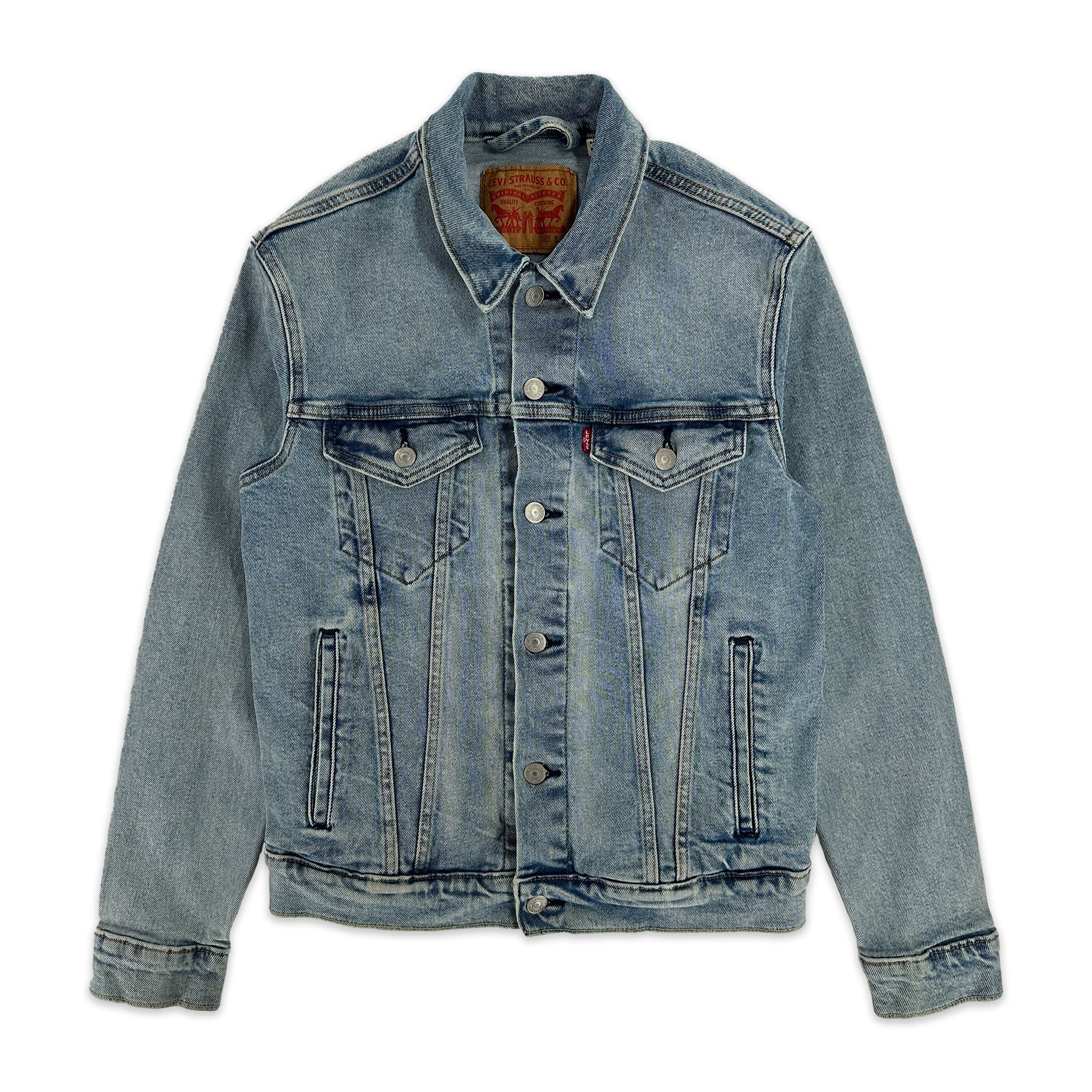 Levi's Denim Trucker Jacket - Small Great Lakes Reclaimed Denim