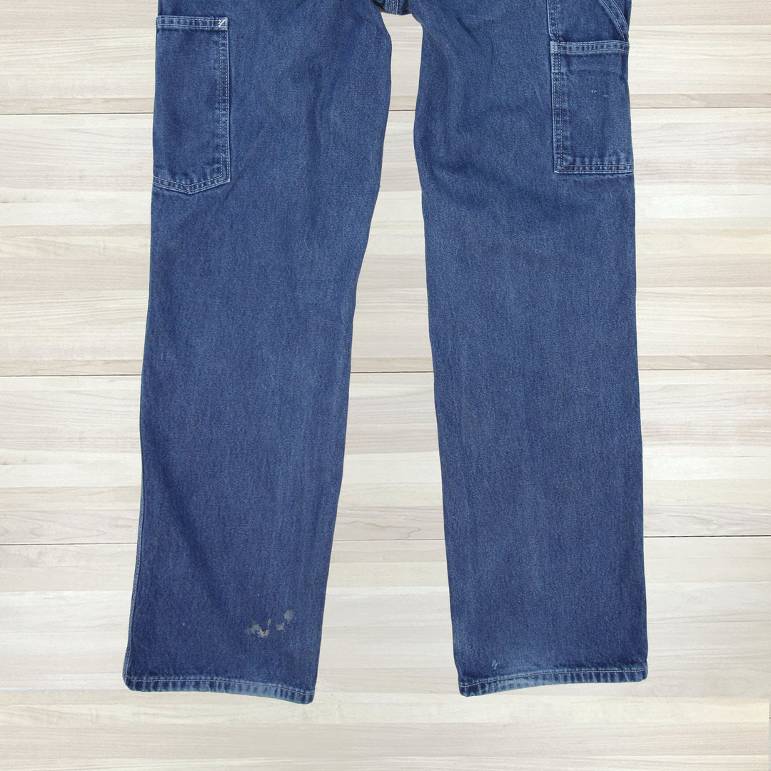 Men's Carhartt Dungaree Fit Carpenter Work Jeans - 30x32 Great Lakes Reclaimed Denim