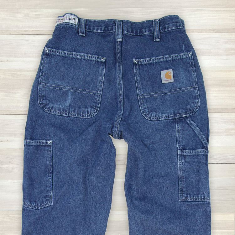 Men's Carhartt Dungaree Fit Carpenter Work Jeans - 30x32 Great Lakes Reclaimed Denim