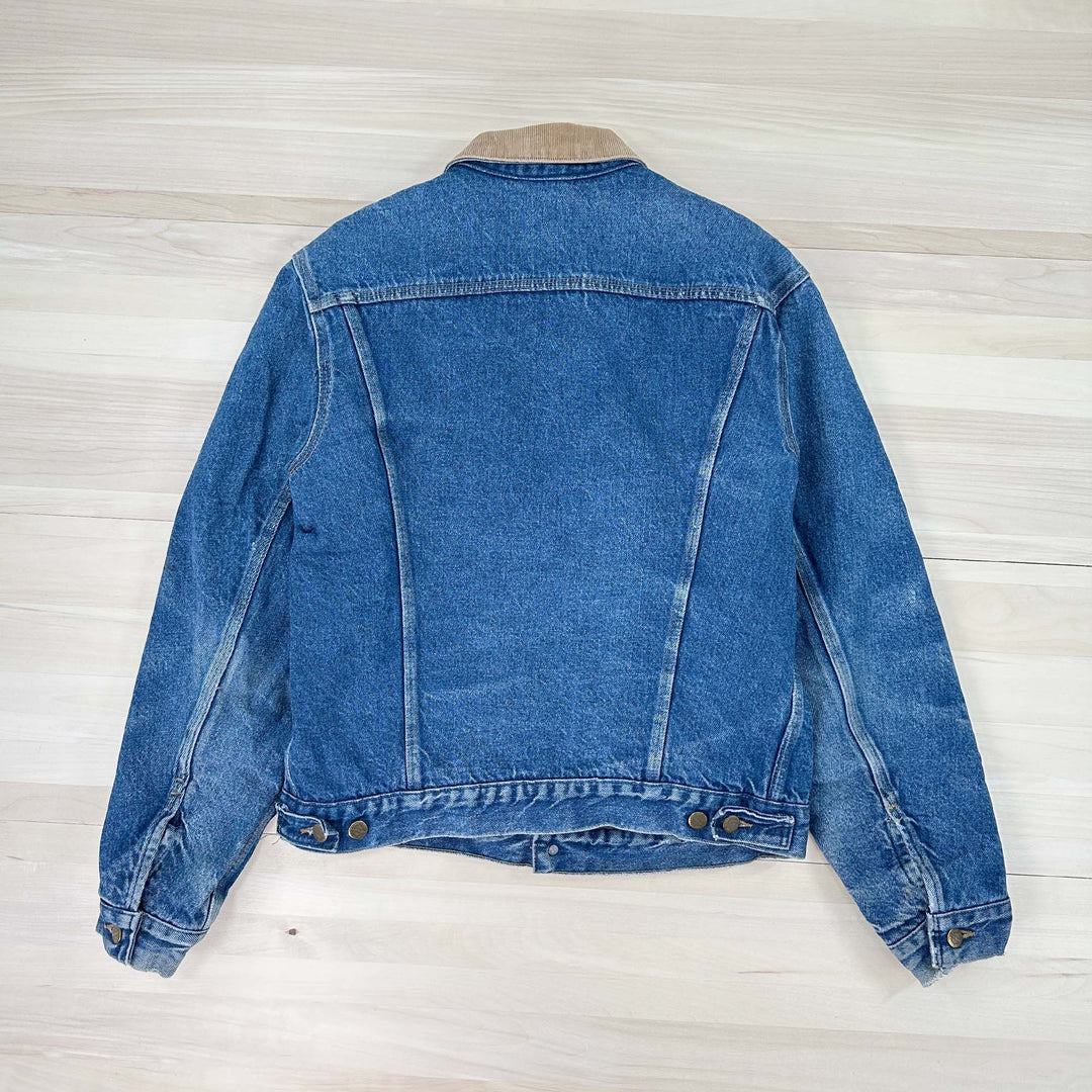 Men's Vintage Carhartt Trucker Jean Jacket From 1989 100 Year Anniversary -S/M Great Lakes Reclaimed Denim