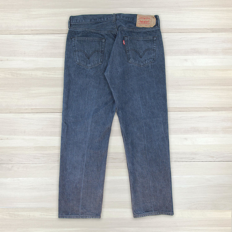 Men's Vintage Levi's 501 Charcoal Wash - Measures 36x29 Great Lakes Reclaimed Denim