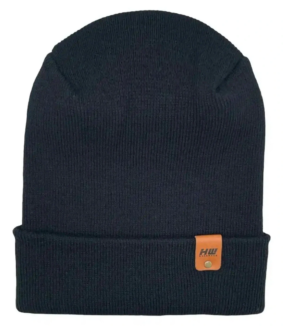 NEW HAAKWEAR H-Stitch Cuffed Beanie - Designed and Made in USA (Patented Design) - Midnight Black