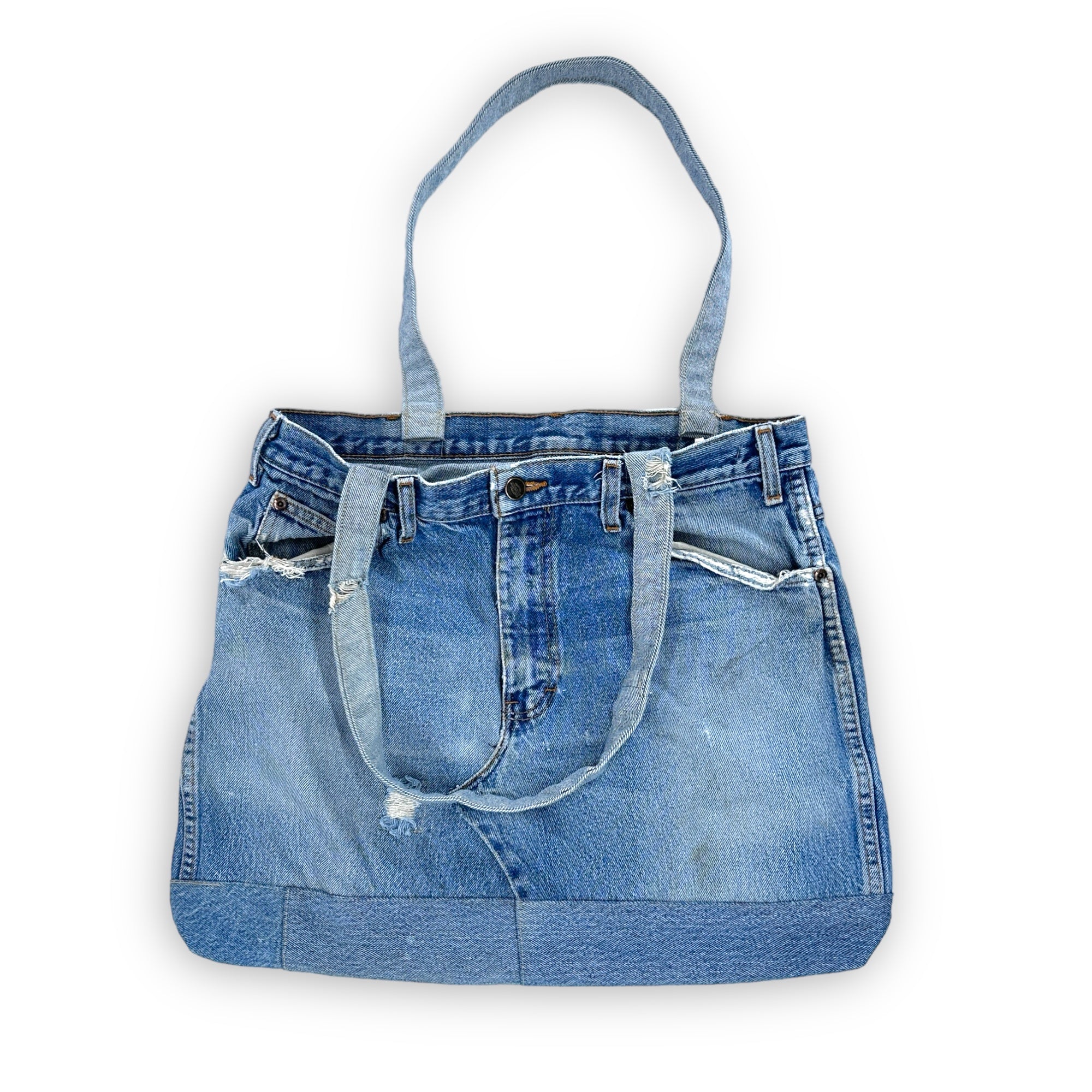 Thrashed Recycled Dickies Jean Tote Bag