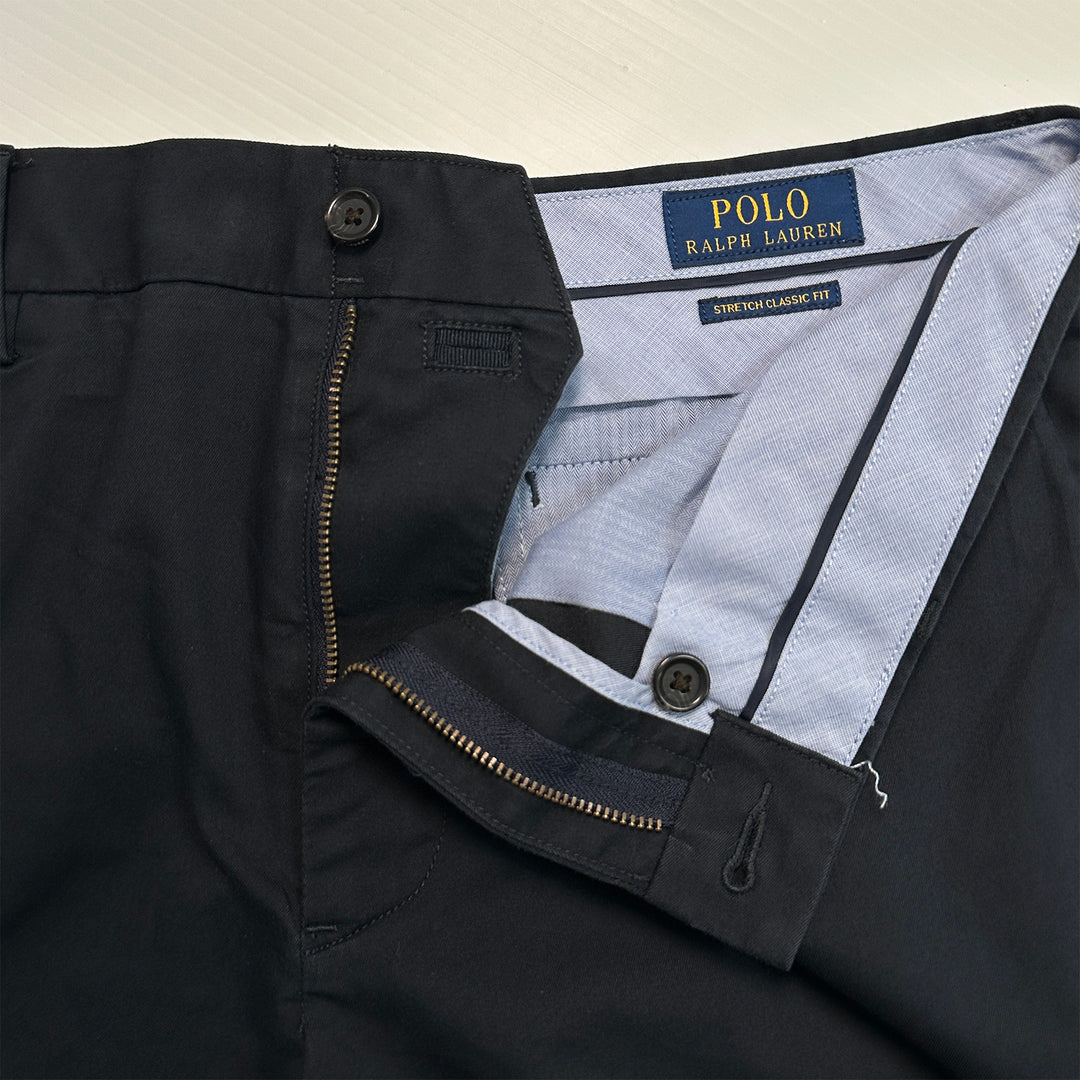Polo Ralph Lauren Men's Black Stretch Classic Fit Shorts - 32