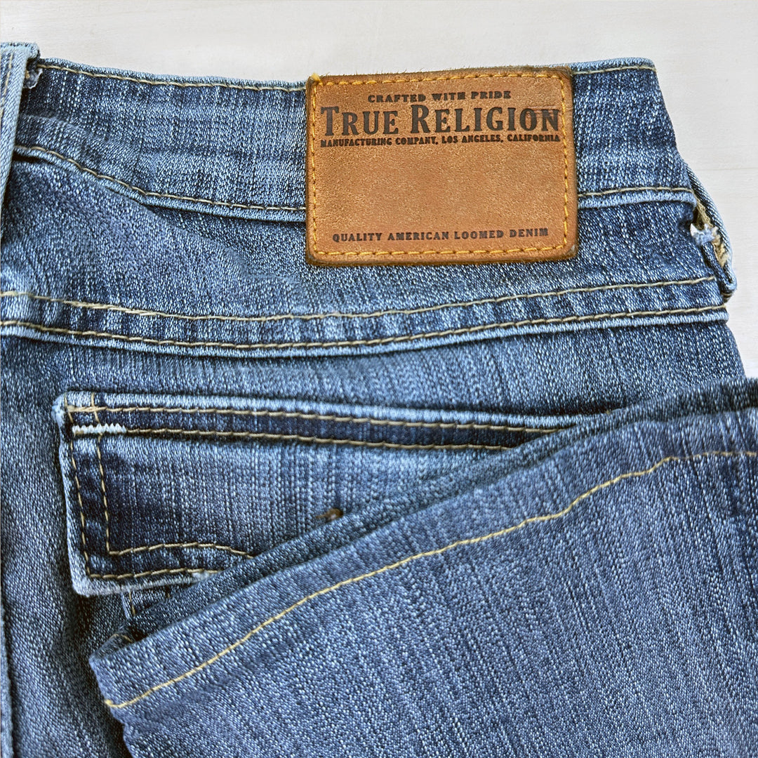 Women's True Religion Billy Straight Leg Jeans USA - 26 Great Lakes Reclaimed Denim