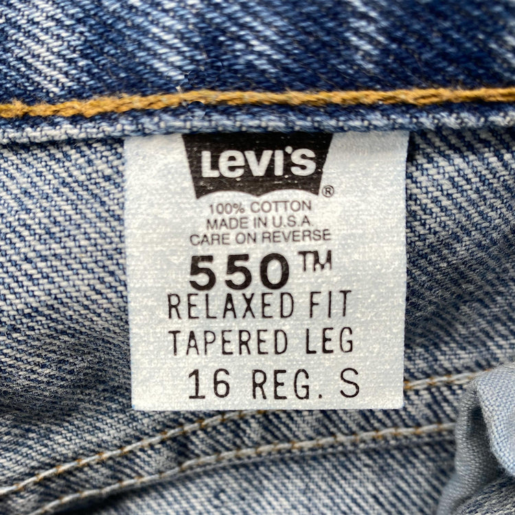 Women's Vintage 90s Levi's 550 Relaxed Fit Tapered Leg - 31x29 Great Lakes Reclaimed Denim