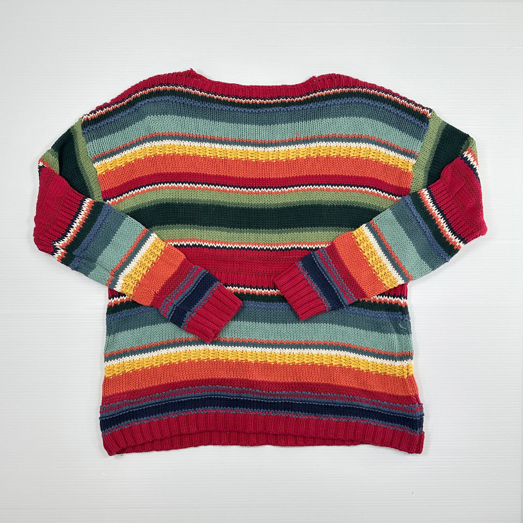Chaps Women's Striped Cotton Blend Sweater - 2XL
