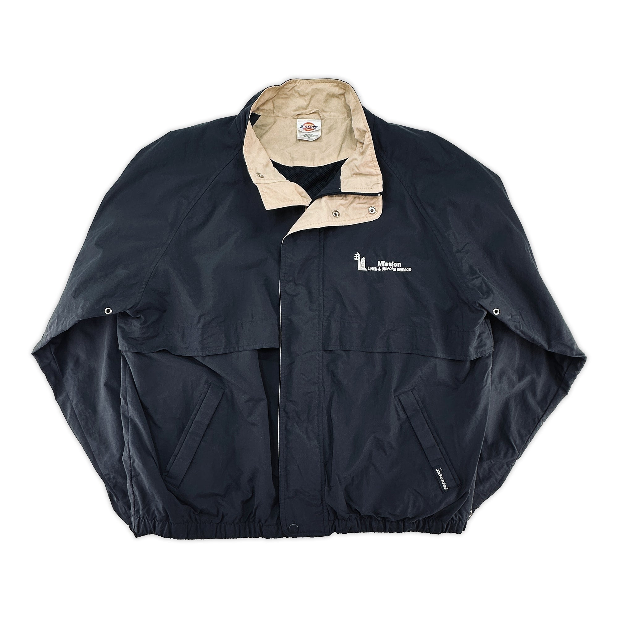 Dickies Men's Vintage Navy Zip Up Shell - Size XL - Great Lakes