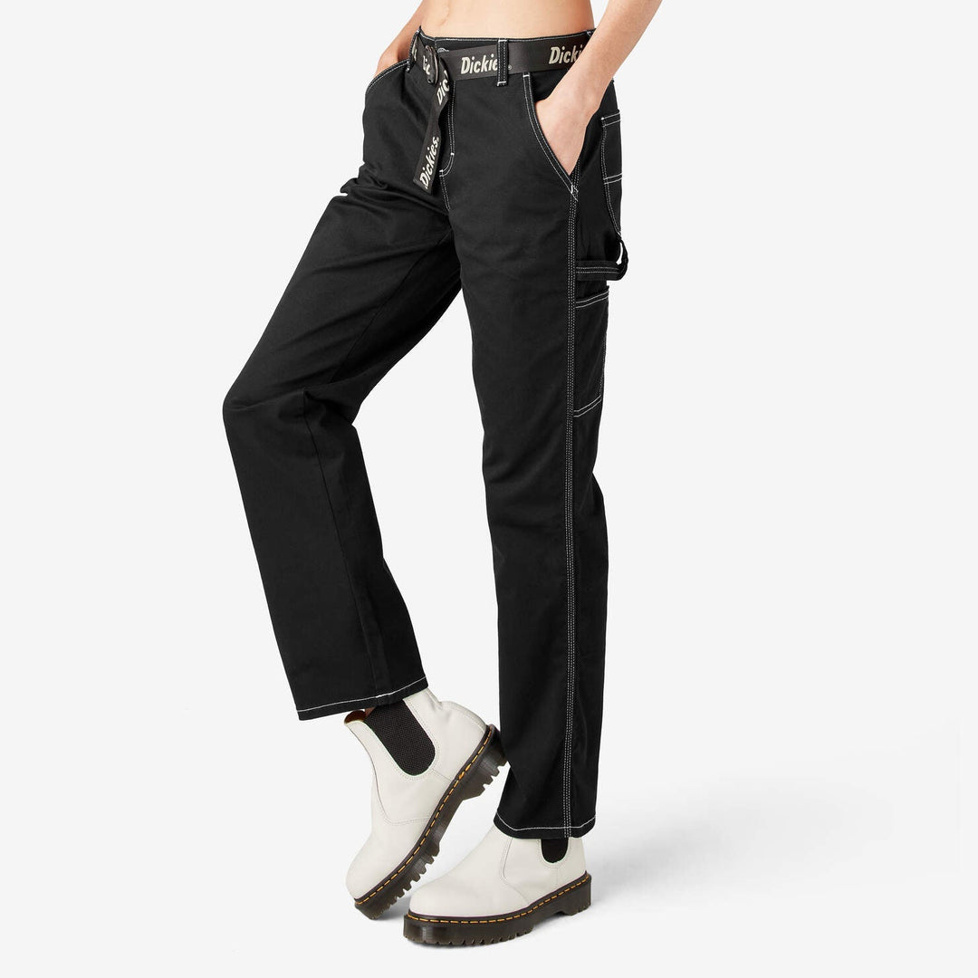 Dickies Pants SKU: womens-relaxed-fit-carpenter-pants-fpr5165 - Great Lakes Reclaimed Denim
