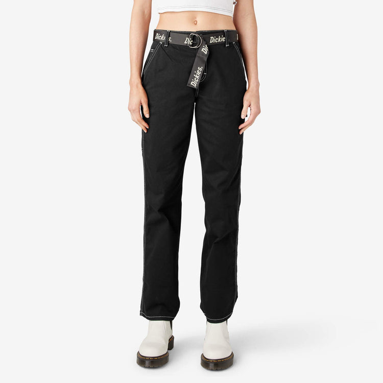 Dickies Pants SKU: womens-relaxed-fit-carpenter-pants-fpr5165 - Great Lakes Reclaimed Denim