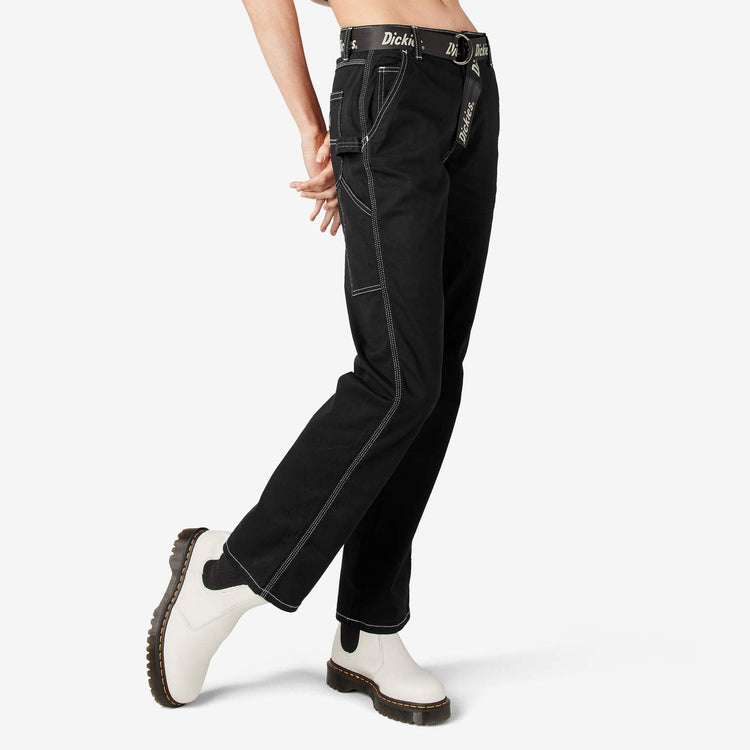 Dickies Pants SKU: womens-relaxed-fit-carpenter-pants-fpr5165 - Great Lakes Reclaimed Denim