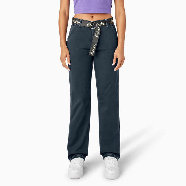 Dickies Pants SKU: womens-relaxed-fit-carpenter-pants-fpr5166 - Great Lakes Reclaimed Denim