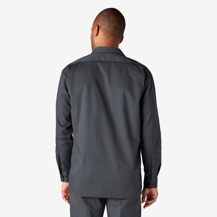 Dickies Shirts SKU: dickies-long-sleeve-work-shirt-57455 - Great Lakes Reclaimed Denim