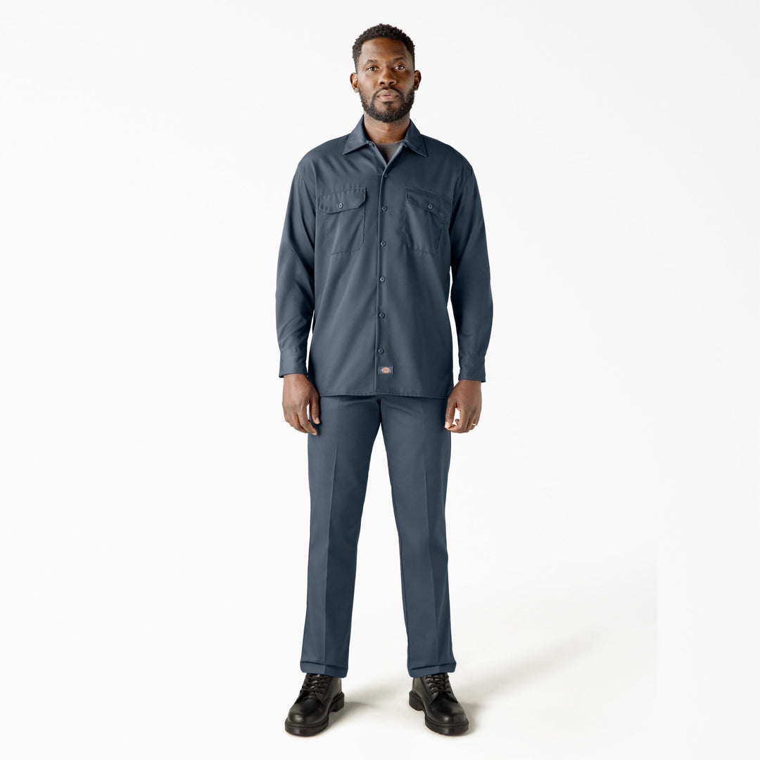 Dickies Shirts SKU: dickies-long-sleeve-work-shirt-57464 - Great Lakes Reclaimed Denim