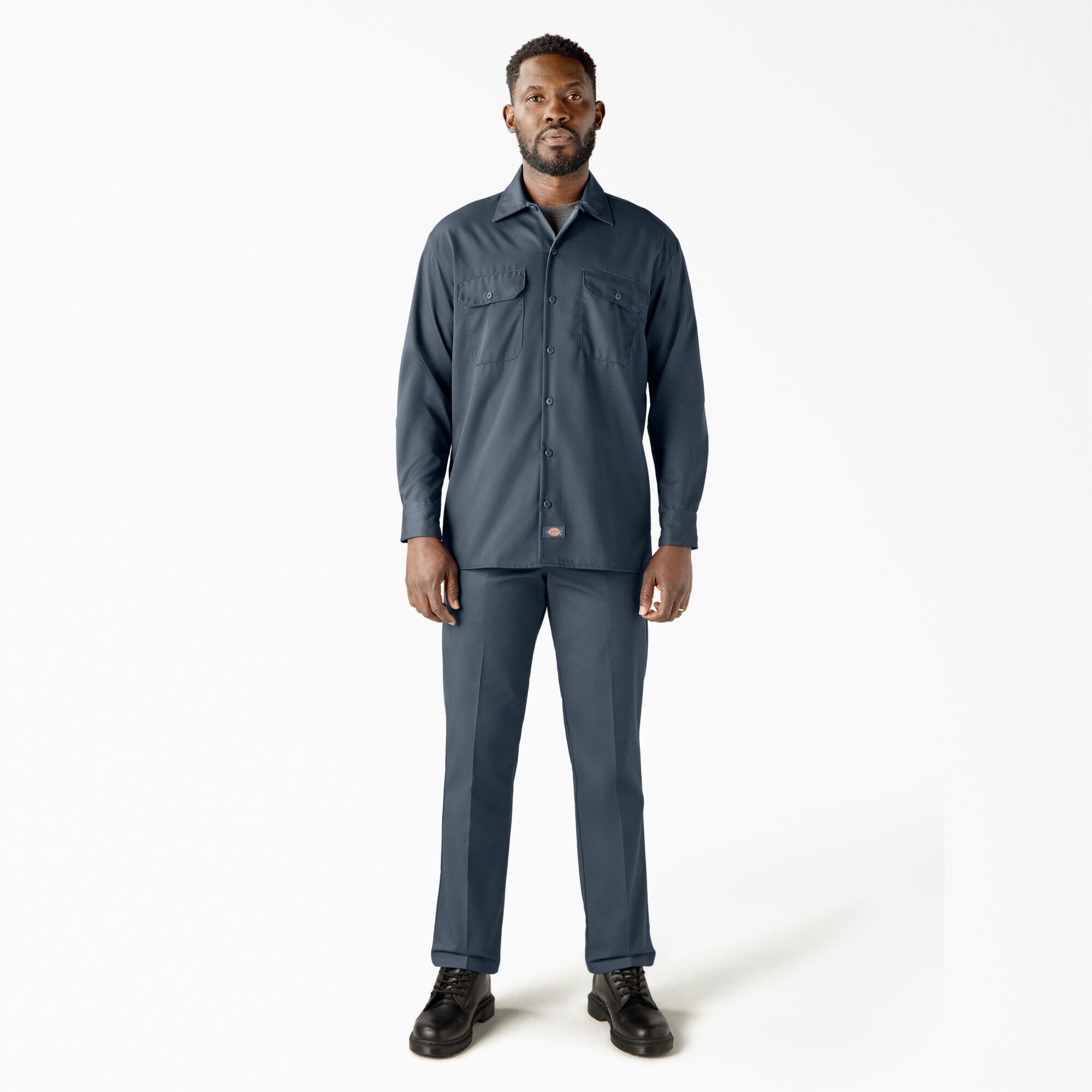 Dickies Shirts SKU: dickies-long-sleeve-work-shirt-57464 - Great Lakes Reclaimed Denim