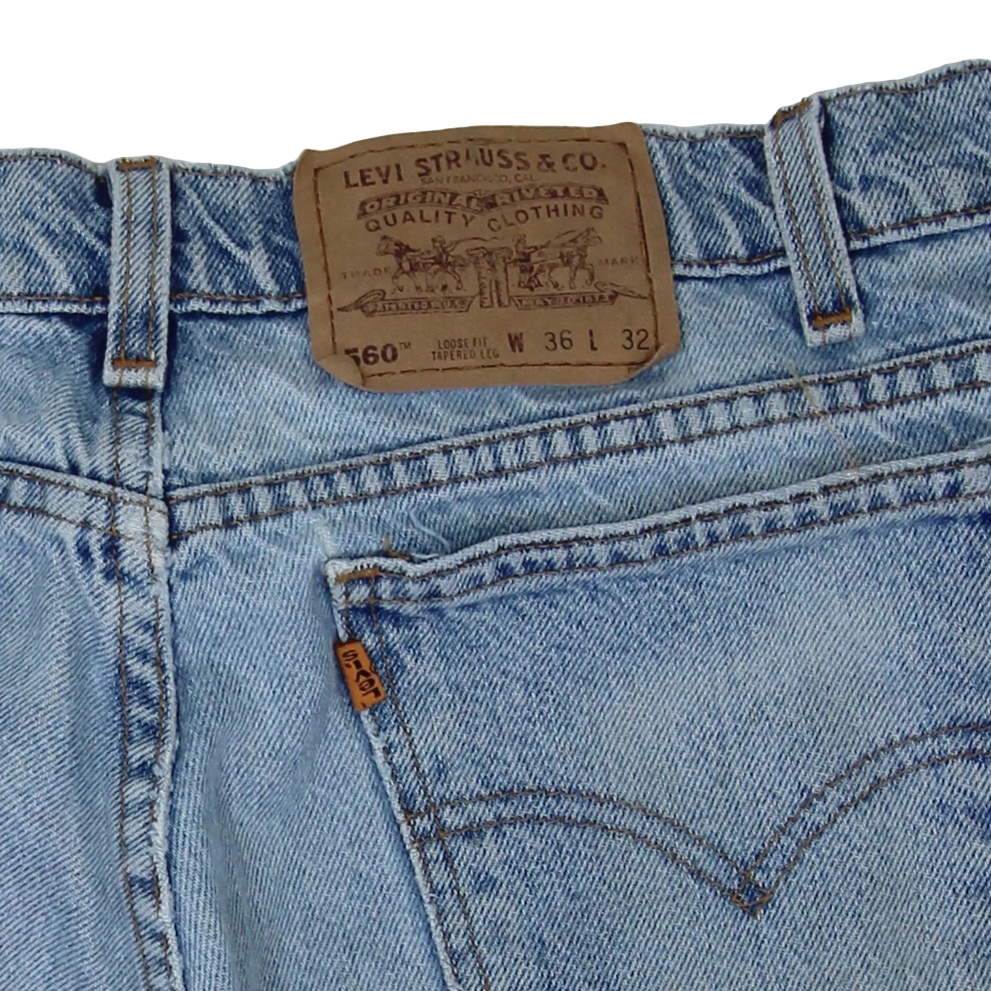 Distressed Vintage 90s Levi's 560 Loose Fit Tapered Leg Jeans