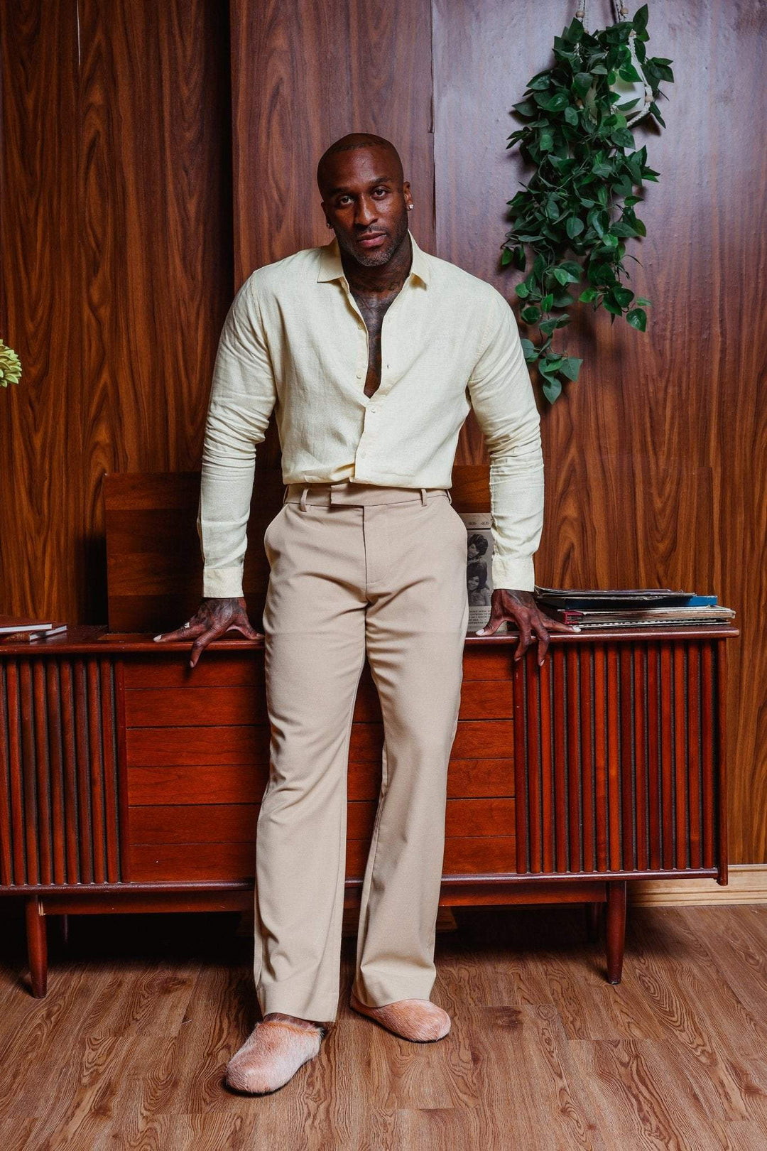 SAINT PERRY Flare Pants - Beige