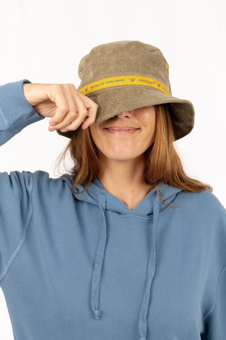 Hang Loose Bucket Hats SKU: HL1227137O/S-FBA - Great Lakes Reclaimed Denim