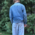 Vintage Lee 91-B Denim Chore Jacket (1960s) - Men's Small/Medium Great Lakes Reclaimed Denim