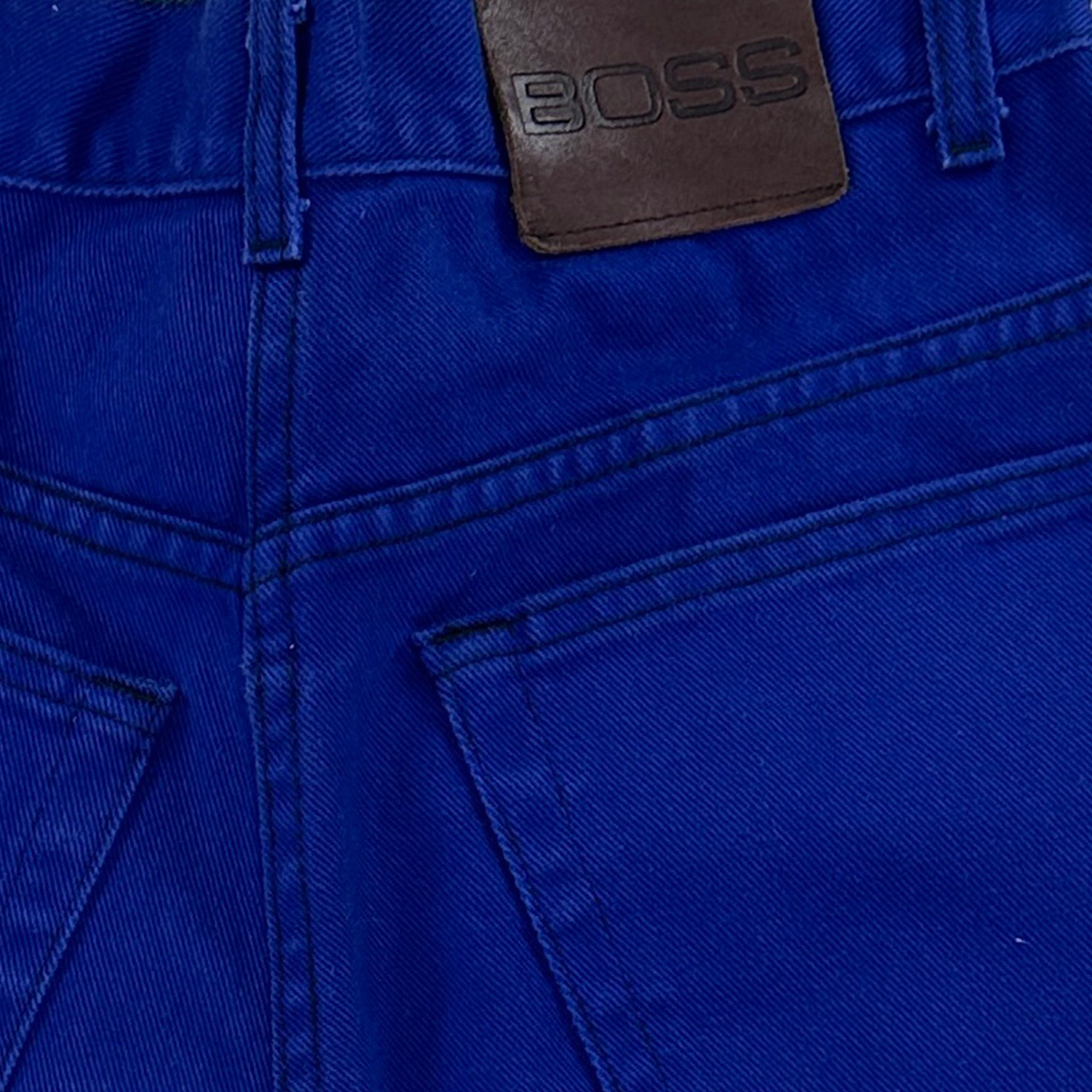 Vintage Boss Denim Spell Out Shorts - 29 Great Lakes Reclaimed Denim