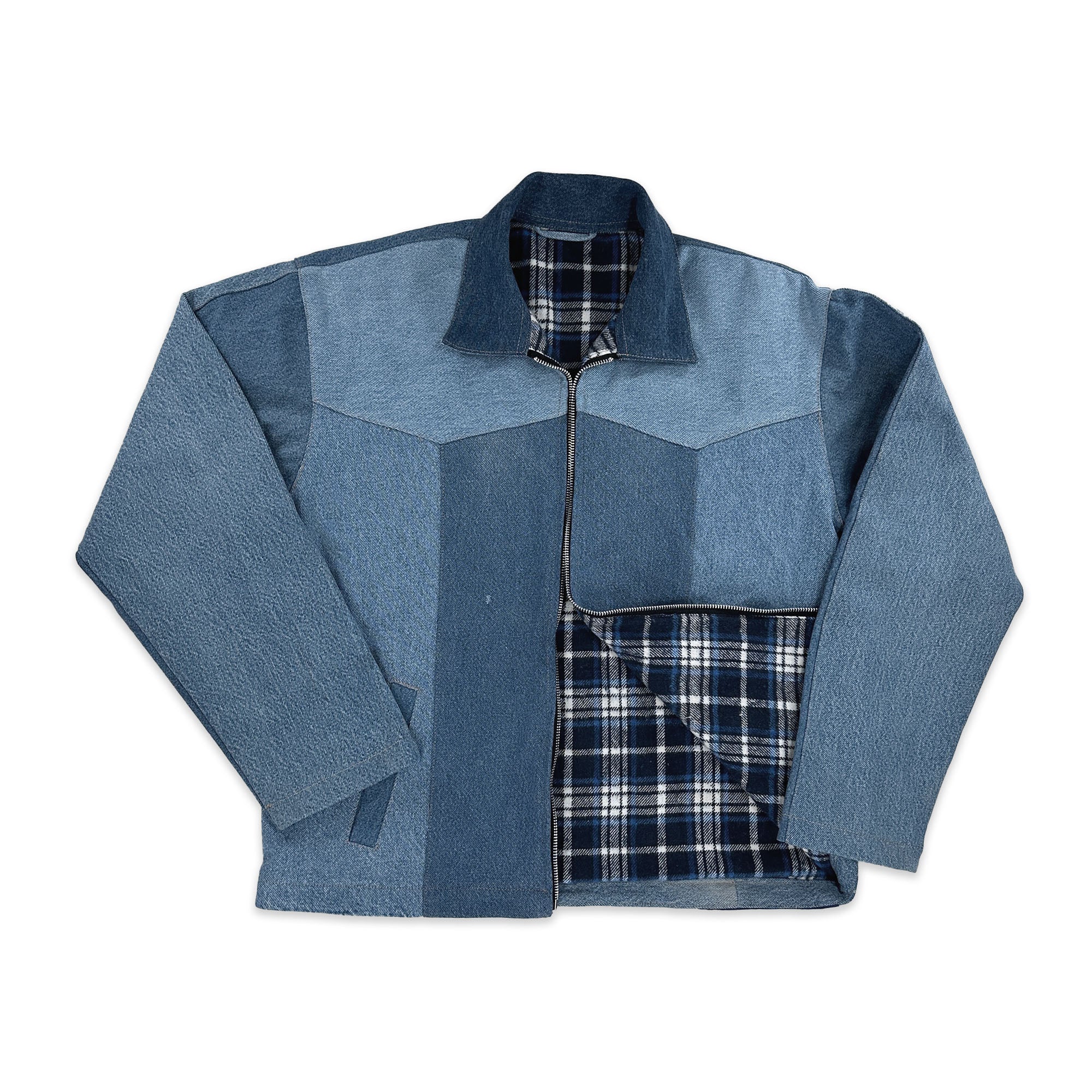 Chore Coat Made From Upcycled Work Jeans - Large Great Lakes Reclaimed Denim