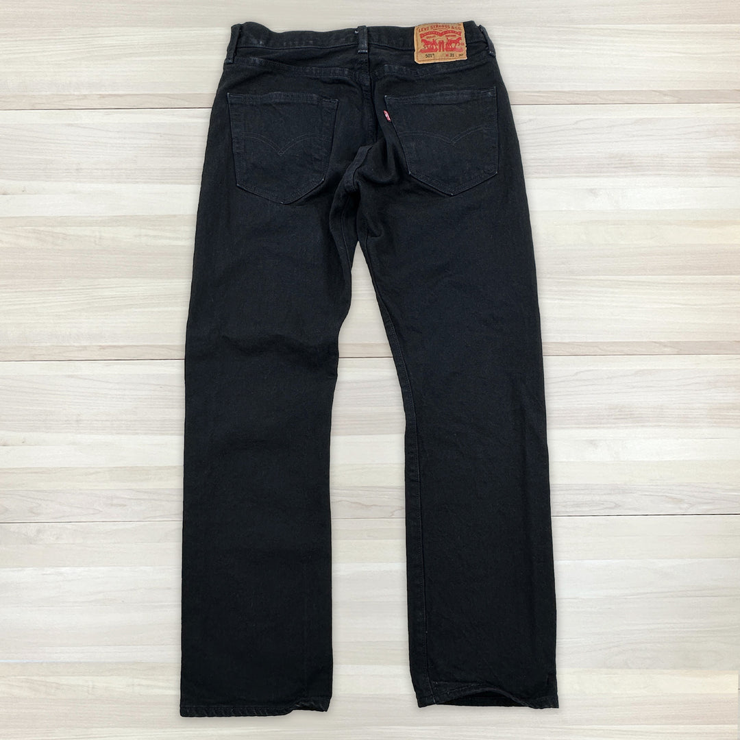 Men's Black Levi's 501 Straight Leg Jeans - Tagged: 31x30 / Measures 30x29