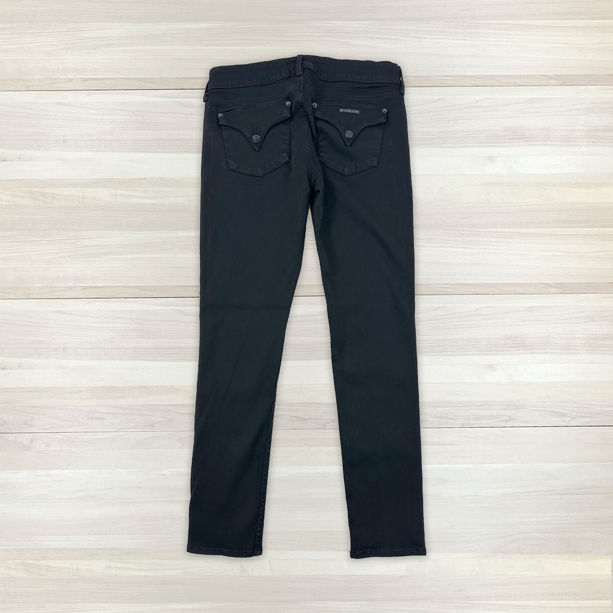 Women's Black Hudson Collin Flap Pocket Skinny Jeans - Waist 29-2