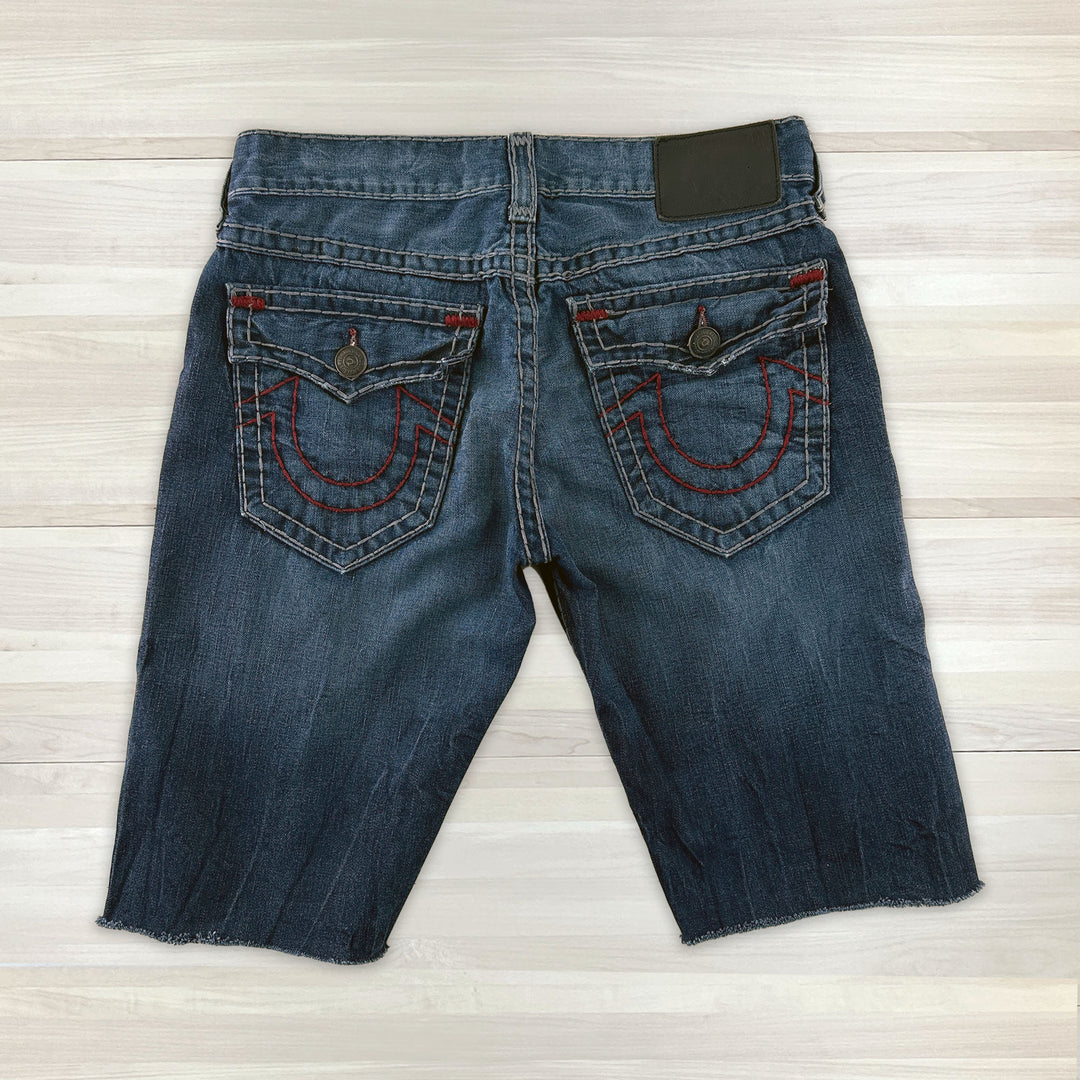 True Religion Ricky Super T Relaxed Cutoff Shorts - Measures 34x13