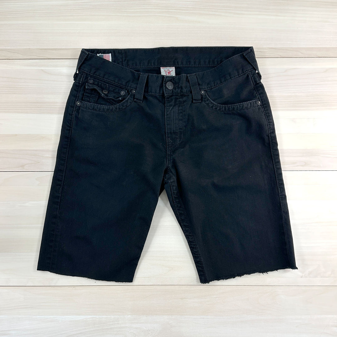 Men's Vintage True Religion Ricky Relaxed Cutoff Shorts - Measures 34x12