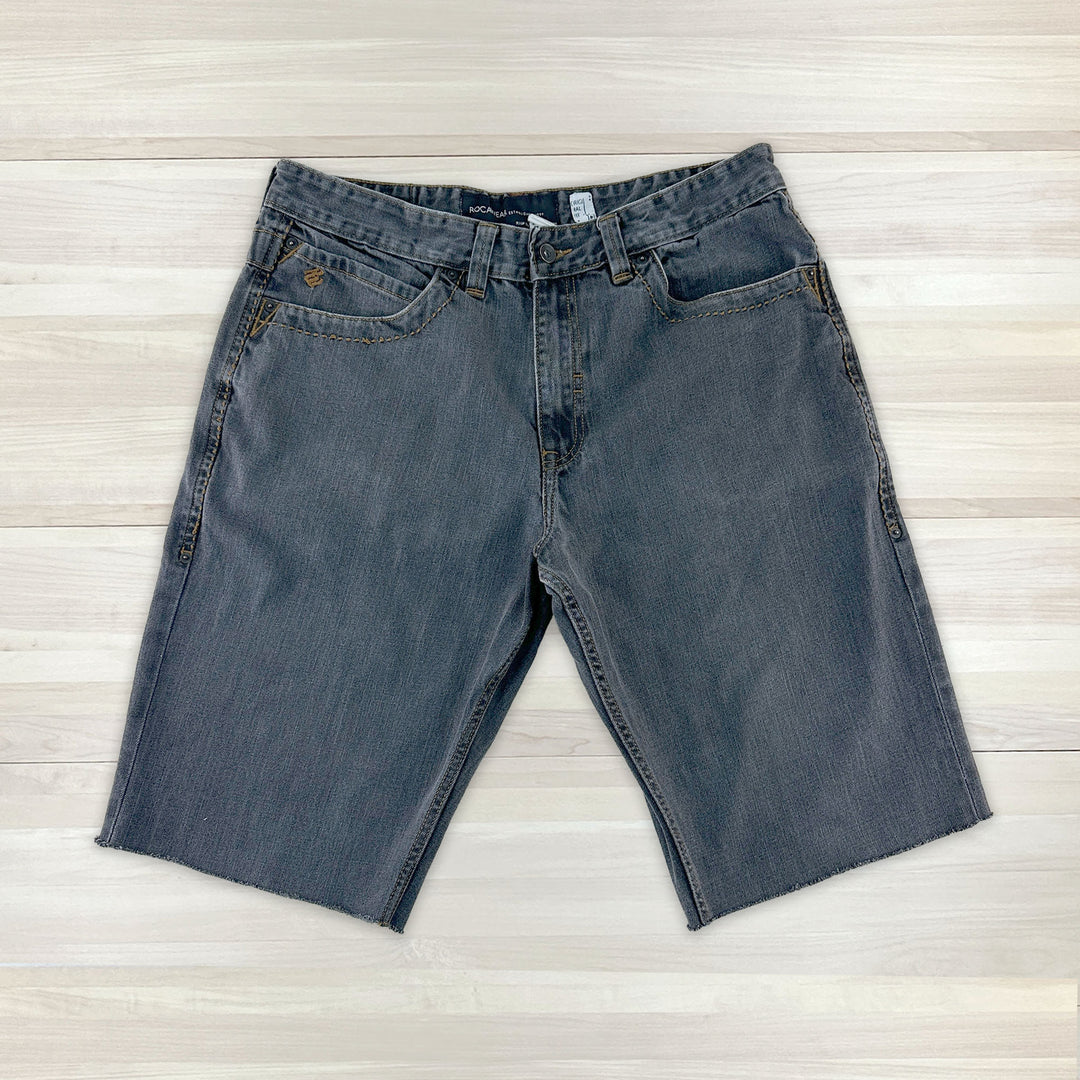 Men's Vintage Blue Rocawear Baggy Cutoff Shorts - Measures 36x13