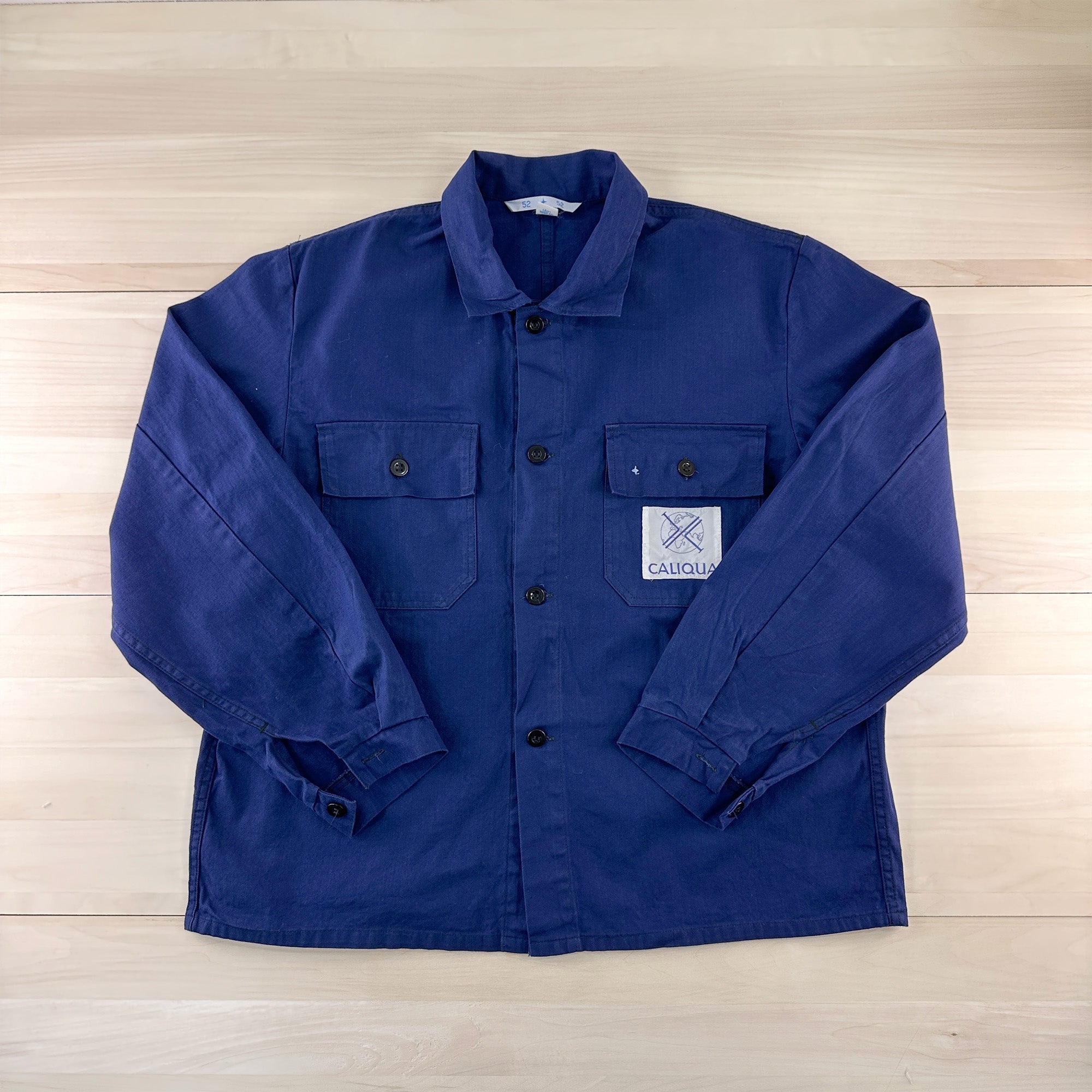 Men's Vintage Blue European Work Jacket - Large-1