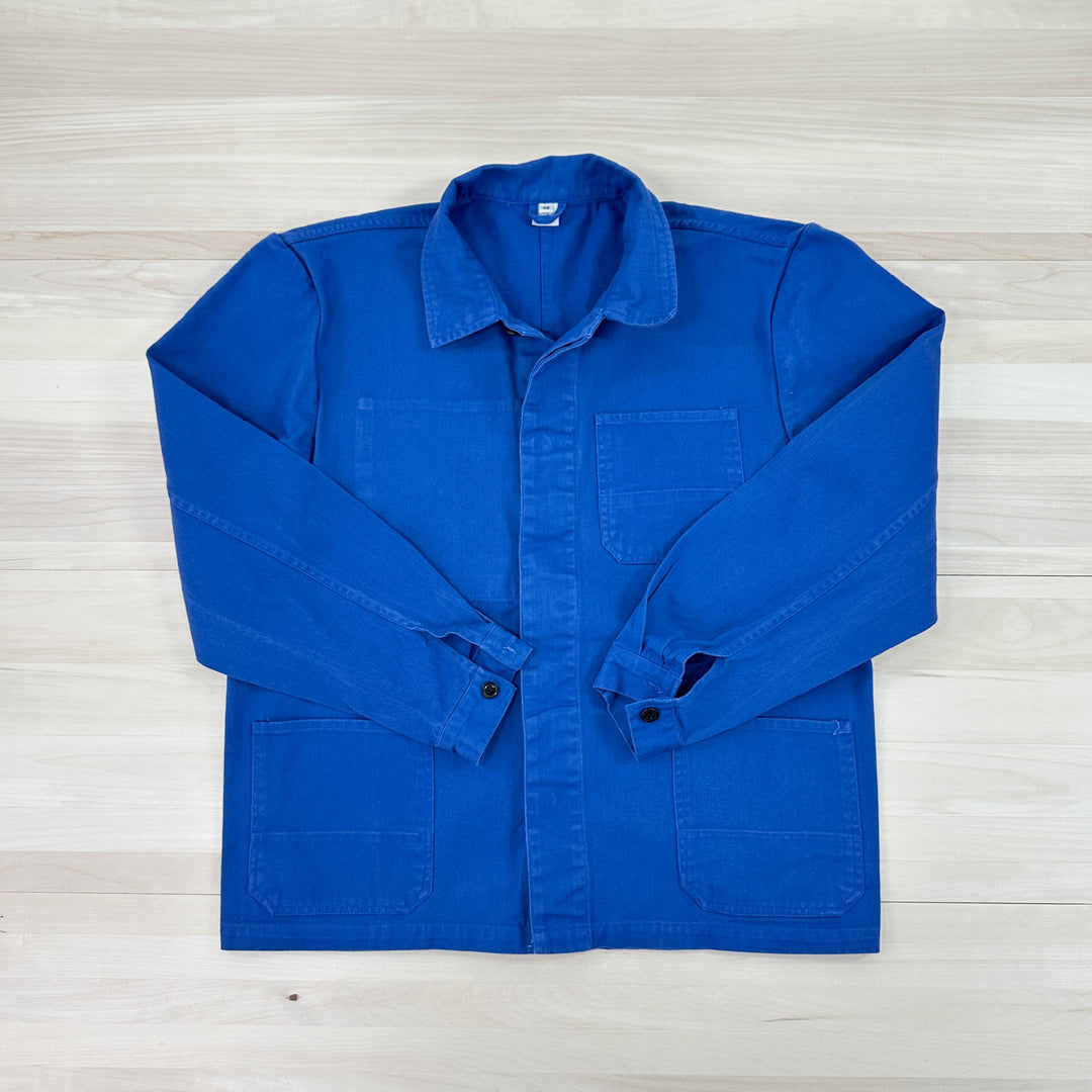 Men's Vintage Blue European Work Jacket - Medium