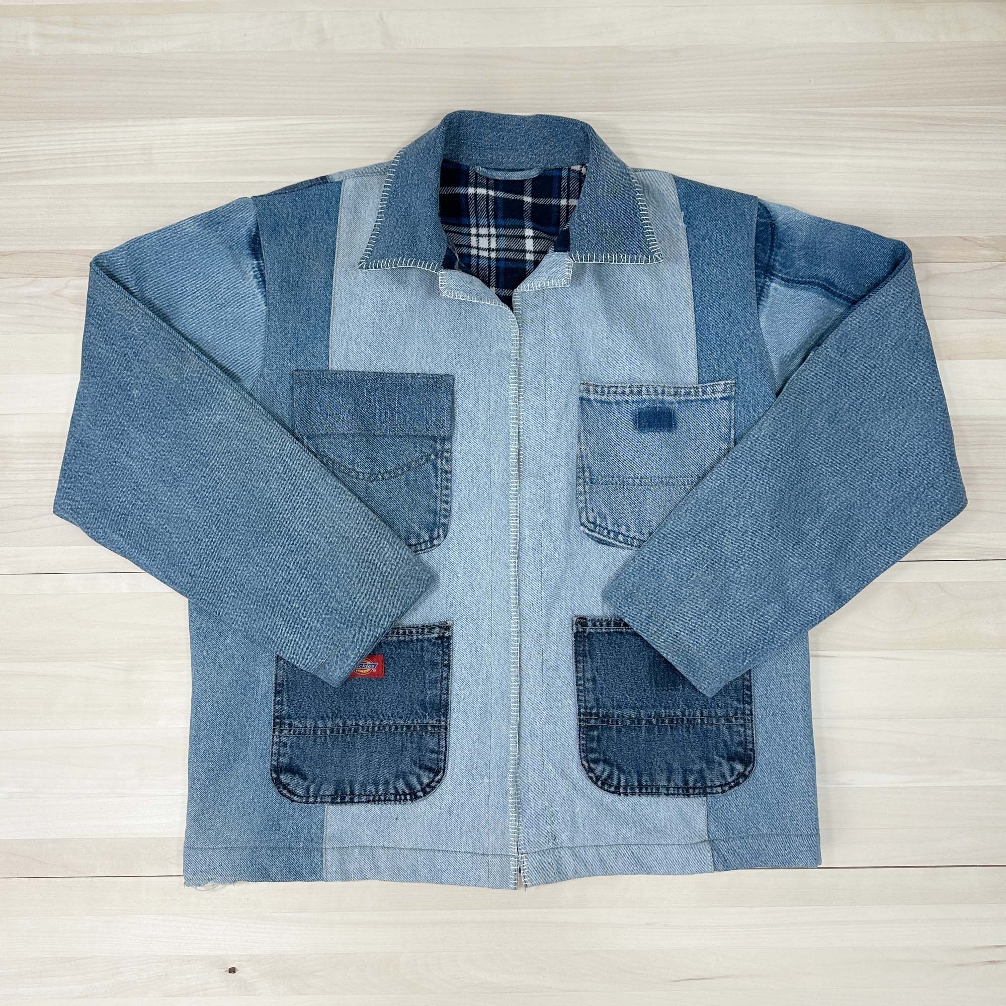 Chore Coat Made From Recycled Work Jeans - Large