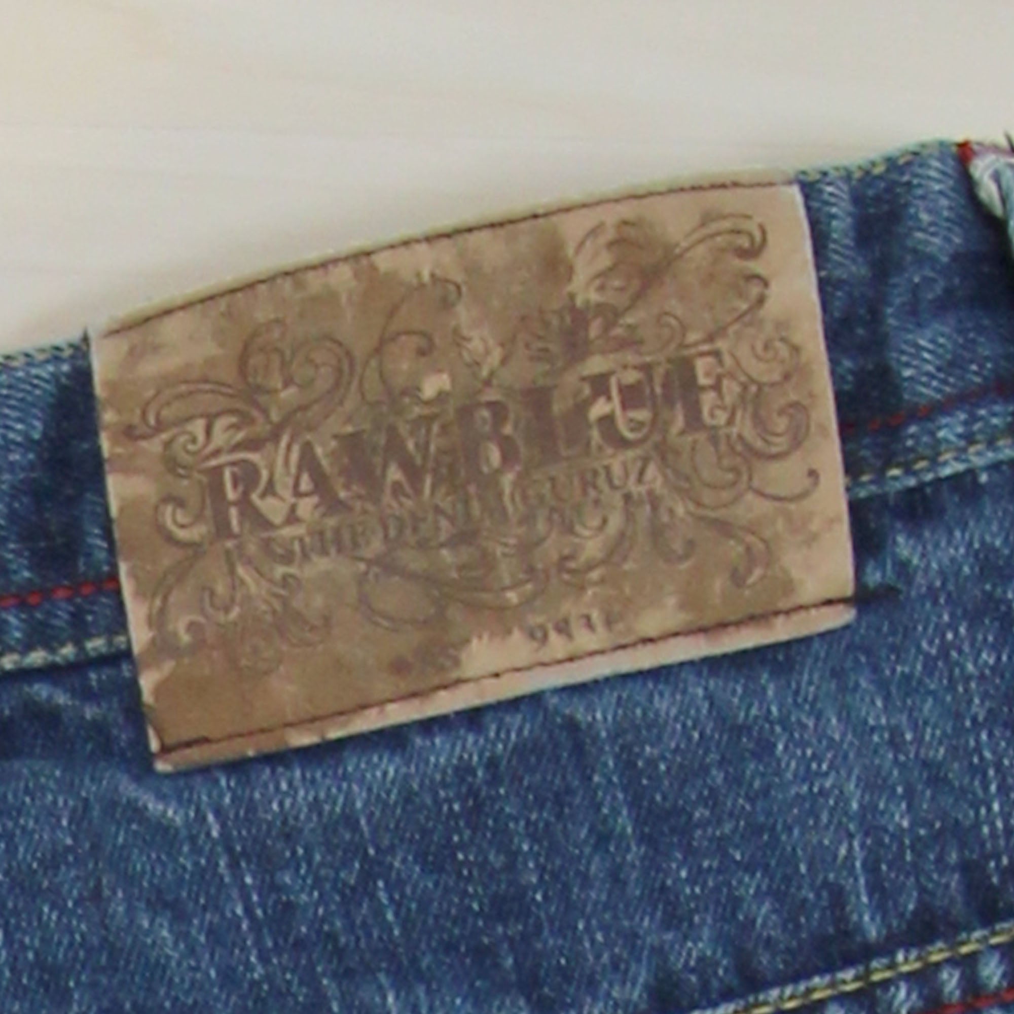 Men's Vintage Raw Blue Infamous Cutoff Shorts  36x15 Great Lakes Reclaimed Denim